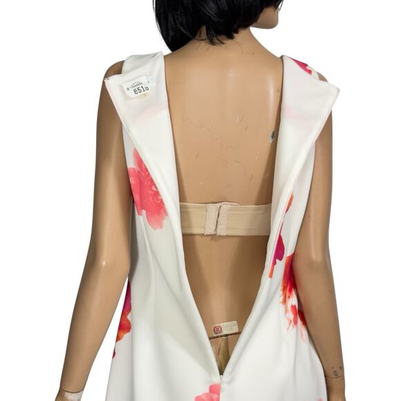 Calvin Klein Floral Scuba Knit Sheath Dress 10 Sunburst Bloomcore Party Wedding - Picture 10 of 14